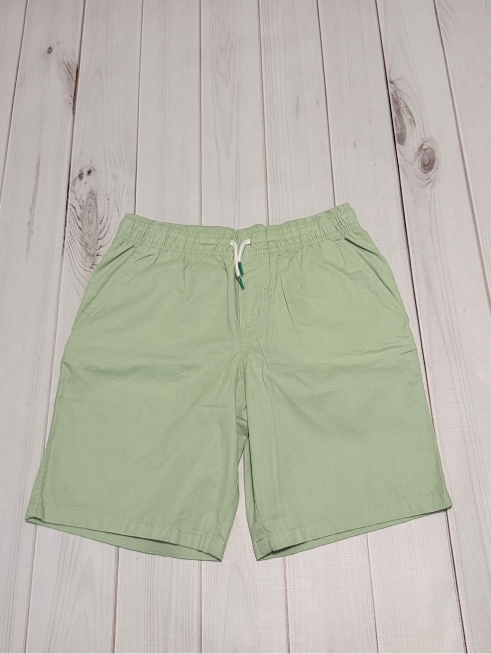Cat & Jack Light Mint Elastic-Waist Flat Front Shorts